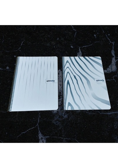 2 Adet Çizgili A4 80 Yaprak Plastik Kapak Telli Defter 300 Micron Kapak 70 Gr Kağıt Çok Renkli