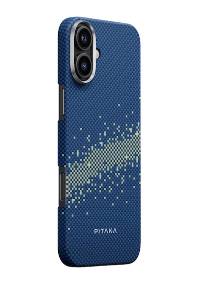 Apple Uyumlu iPhone   16 Kılıf   Magsafe Özellikli Aramid Fiber Pitaka Tactile Woven Starpeak Serisi Milky Way Galaxy