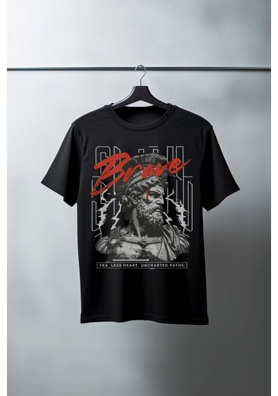 Vinevesta Unisex Oversize 24/1 Penye Dtf Baskılı Tişört - Dtf92 Çok Renkli