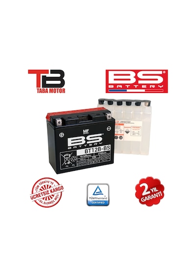 Bs Batery Bt12b-bs (yuasa Yt12b-bs ) Motosiklet Aküsü