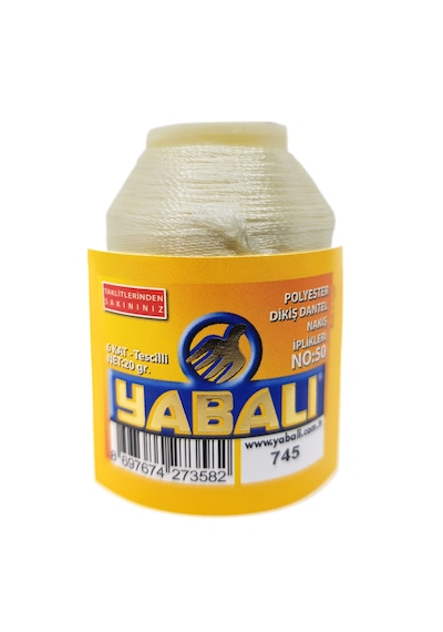 Abarta Yabalı Polyester Dikiş Dantel Nakış Ipliği 6 Katlı No:50 -20 Gram 1 Adet Renk:745