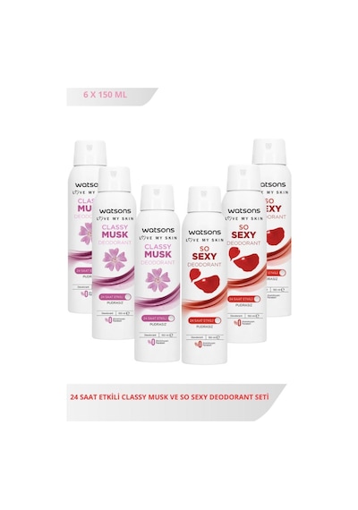 Watsons Classy Musk 150 Ml X3 Ve So Sexy 150 Ml X3 Deodorant Seti
