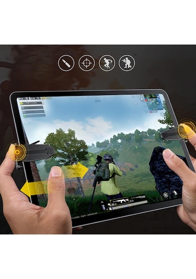 Baseus Ateş Düğmesi - Pubg - Tüm Oyun Ve Telefonlar İle Uyumlu Oyun Konsolu - Universal Oyun Adaptörü Şeffaf Acpbcj-02