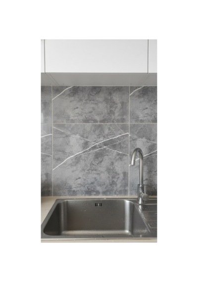 Mutfak Banyo Kaplama 30x30 Antrasit Mermer Desenli Duvar Sticker Kolay Uygulama Alışveriş Hobi