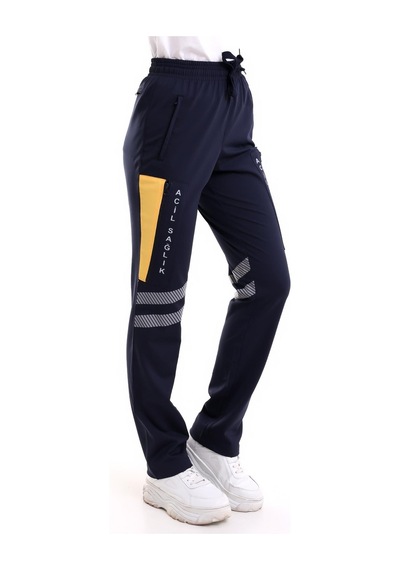 Lacivert 112 Acil Sağlık Unisex Likrali Kıslık Pantolon-7291