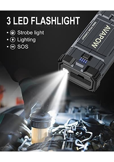 Avapow A28 3000a 23800mah Jump Starter Taşınabilir Akü Takviye Kiti