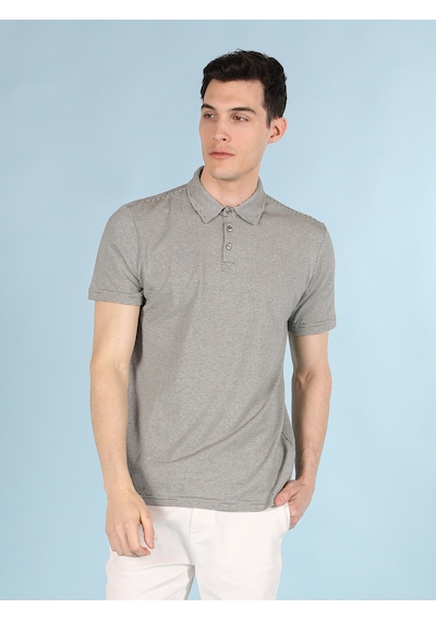 Colin'S Regular Fit Polo Yaka Erkek Yeşil Kısa Kol Tişört Cl1058657_Q1.V2_Kha Haki