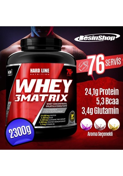 Hardline Whey 3 Matrix Protein Tozu 2300 Gr