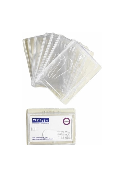 Yatay Kart Koruyucu Seffaf Sert Plastik 10'lu