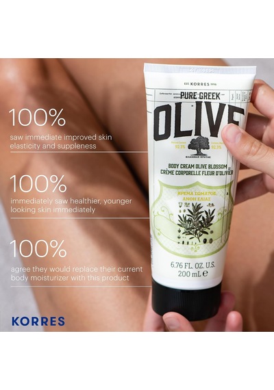 Pure Greek Olive Body Cream Olive Blossom 200 Ml - Saf Zeytinyağlı Vücut Kremi Zeytin Çiçeği