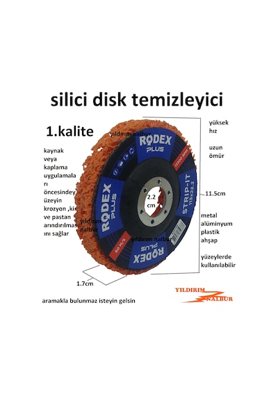 Silici Disk 115 Kaynak Demir Pas Silme Temizleme Keçe Kaynakçı Ah