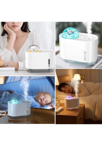 Uzay Ayısı 300 Ml Usb Hava Nemlendirici Led Işıklı Masaüstü