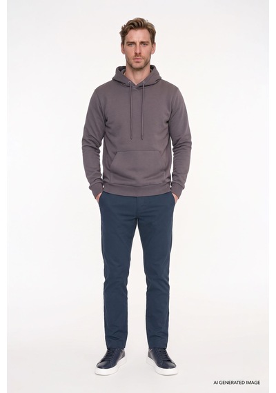 AC&Co / Altınyıldız Classics Erkek Koyu Gri Standart Fit Normal Kesim Kapüşonlu Kanguru Cepli Pamuklu Sweatshirt Koyu Gri AC&Co / Altınyıldız Classics Erkek Koyu Gri Standart Fit Normal Kesim Kapüşonlu Kanguru Cepli Pamuklu Sweatshirt Koyu Gri