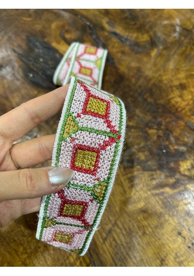 105x4 Cm Kaneviçe Desenli Şerit Dikiş Aksesuarı