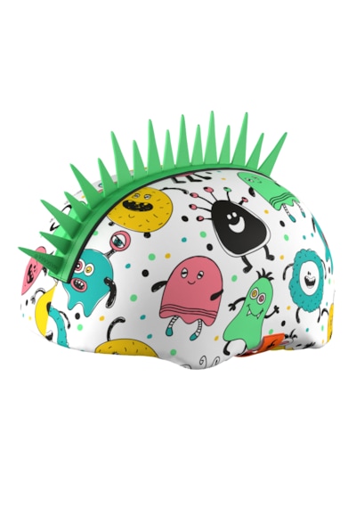 Maskara Extreme Mohawk Kask Kılıfı, Değiştirilebilir Plastik Mohawk Aksesuarlı Snowboard Kayak Bisiklet Kask Kılıfı Mashc002 Beyaz - Siyah - Yeşil