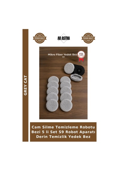 Cam Silme Temizleme Robotu Bezi 5 Li Set S9 Robot Aparatı Derin Temizlik Yedek Bez Çok Renkli