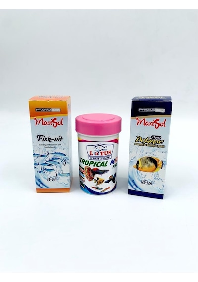 Pharmased Tropikal Mix Balık Besleme ve Bakım Seti