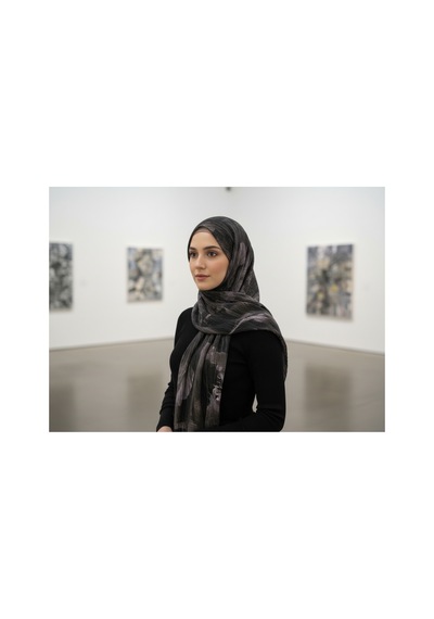 Müslüm, Floral Yaprak Desenli Bürümcük Şal Zarif, Kaymaz, Terletmez Ve Rahat Kullanım 75 X 200 Cm Gri-Siyah-Lila Müslüm, Floral Yaprak Desenli Bürümcük Şal Zarif, Kaymaz, Terletmez Ve Rahat Kullanım 75 X 200 Cm Gri-Siyah-Lila