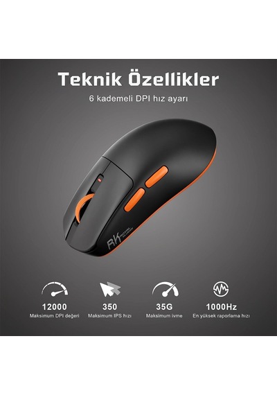 Royal Kludge Rk M30 43g Ultralight Tri-mode Kablosuz Gaming Mouse Standart