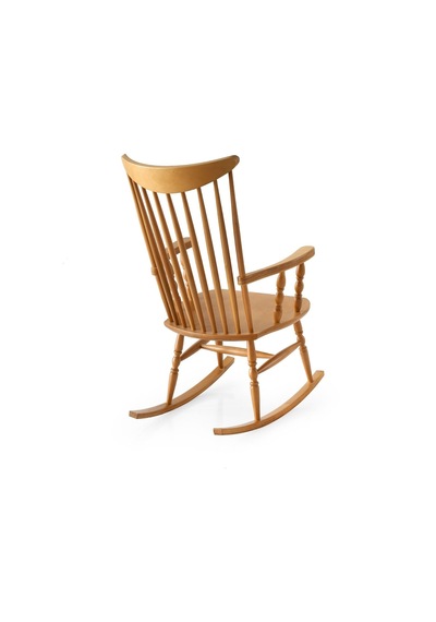 Willlow Rocker Ahşap Sallanır Sandalye Natürel