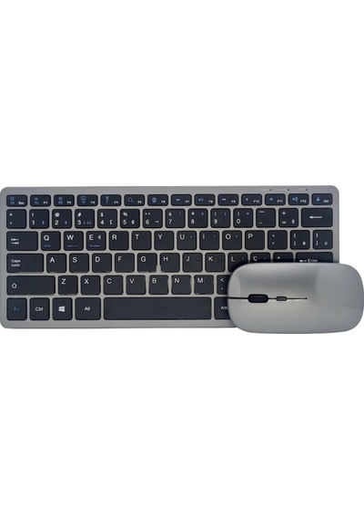 Telefon Tablet Ve Bilgisayar Uyumlu Kablosuz Klavye Mouse Kombini Lazer