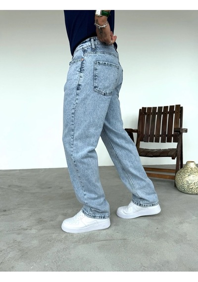 Buz Mavi Baggy Pantolon Buzmavi