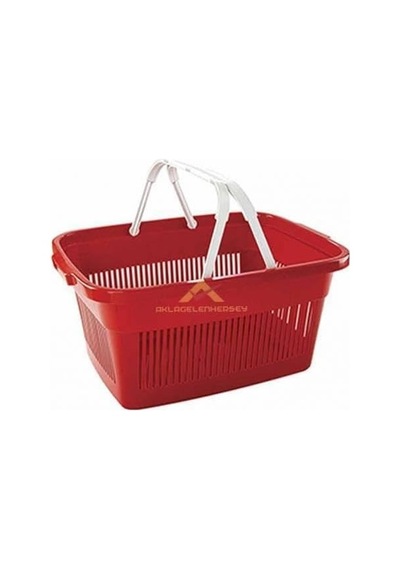 Market Sepeti Sağlam Plastikten Üretim Market İçi Hafif Alışveriş El Sepeti 46x34cm
