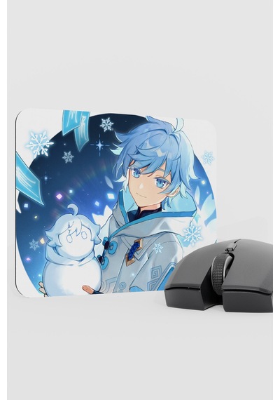 Chongyun Genshin Impact Anime Gacha V2 - 22x18 Gaming Mouse Pad Fare Altlığı