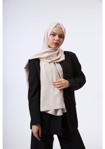 Mirsoy Scarf Mir Modern Desen Şal Ekru
