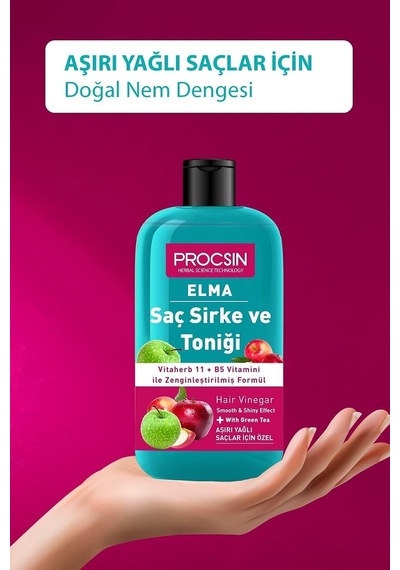 Aşırı Yağlanma Karşıtı Elmalı Saç Sirke Ve Toniği 250 Ml Diğer