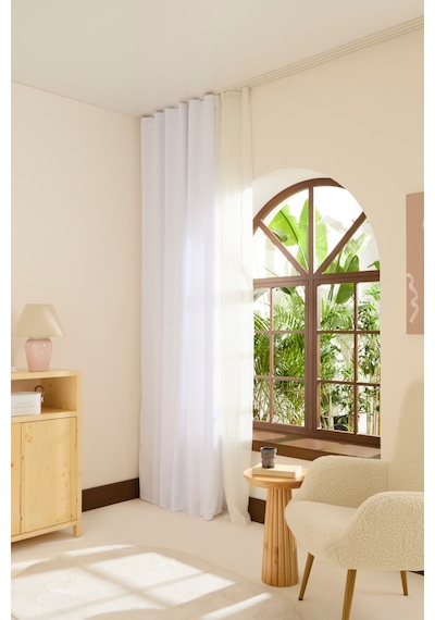 Kaşmir Home Holly Ada Fon Perde Koyu Beyaz 150x270 Cm Beyaz