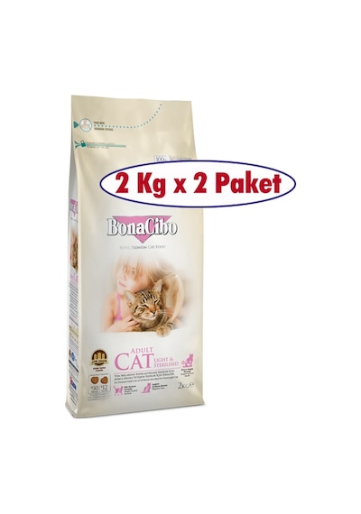 Bonacibo Kısırlaştırılmış Tavuk Etli Yetişkin Kedi Maması 2 x 2 KG