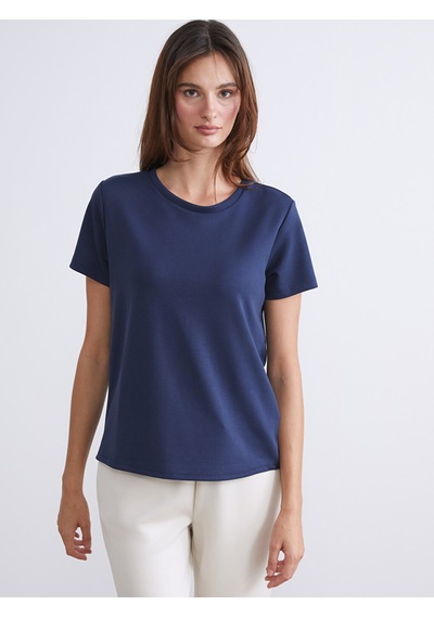Lcw Everyday Lacivert Soft Touch Kadın Tişört