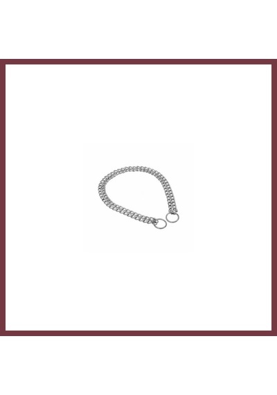 Storeşahin Boğma Duble Zincir Krom Kaplama Eğitim Tasması 2,5x60 60 Cm Shn0720