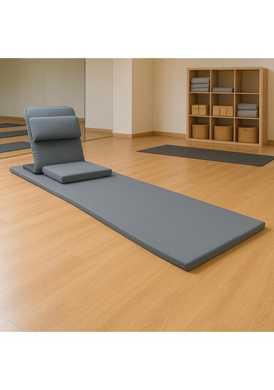 Backjack Meditasyon Sandalyesi Destekli Yer Minderi + 60x180 Kumaş Mat - Backjack 3xl Antrasit
