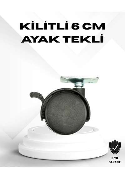 Hubrendy Tekno Kilitli 6 Cm Masa Ayağı Tekli Döner Tekerlek 16063626