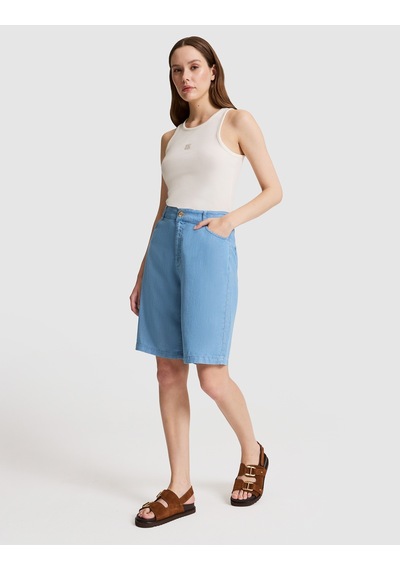 Pierre Cardin Kadın Açık Mavi Şort Jean 50324122-vr003