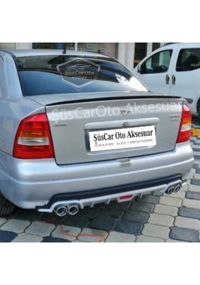 ŞüsCarOto Opel Astra G 1998-2004 Bagaj Üstü Spoiler Bagaj Çıtası Piano Black Parlak Siyah (00)
