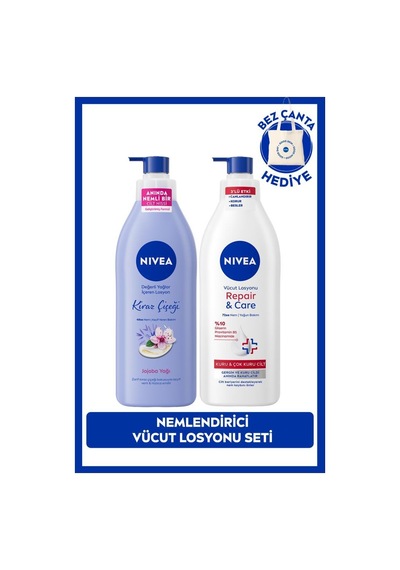 Repair Care Nemlendirici Vücut Bakım Losyonu 400ml Ve Kiraz Çiçeği Vücut Losyonu 400ml,çanta Hediye