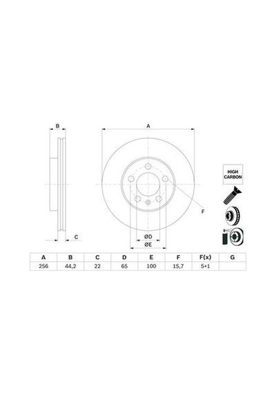 Skoda Kamiq 1.0tsı 2020-2026 Bosch Ön Disk 256mm 2 Adet Dla