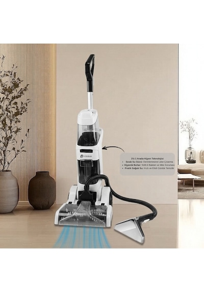 Youban K12 Plus Steamix Buharlı Halı Ve Koltuk Yıkama Makinesi Beyaz