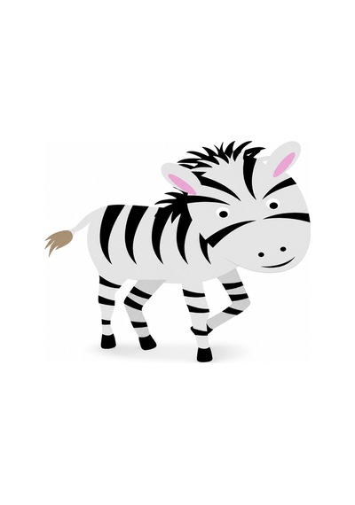30 Cm Zebra Figür 3mm Foreks Baskı Çocuk Odası, Doğum Günü Ve Parti Dekoru Sürpriz Hediyeli Diğer