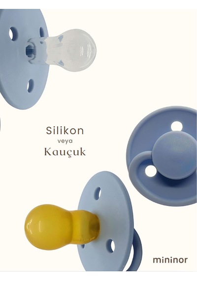 Mininor Silikon Emzik 12+ Ay - Nordic Sky Blue