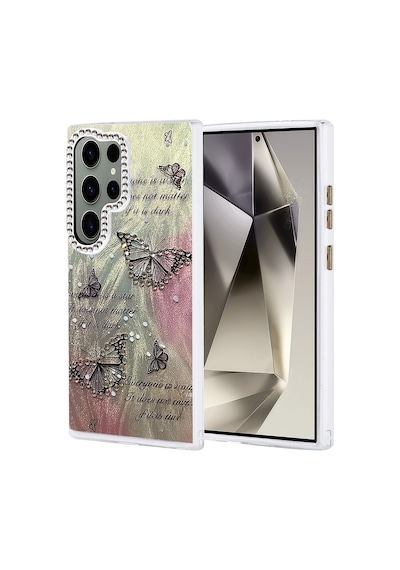 Uray Store Samsung Galaxy Uyumlu  S24 Ultra Kılıf Blade Aynalı Desenli Kapak - Desen 6