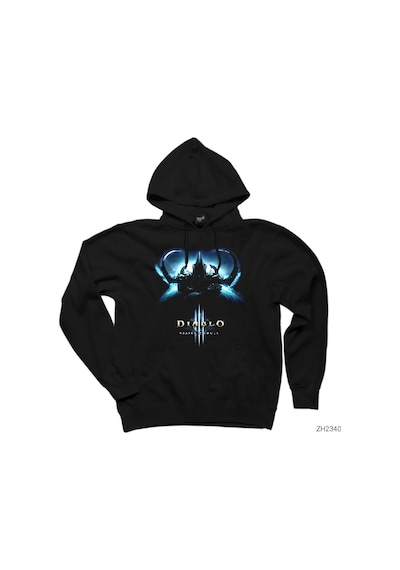 Diablo 3 Reaper Of Soul Siyah Kapşonlu Sweatshirt Hoodie Siyah