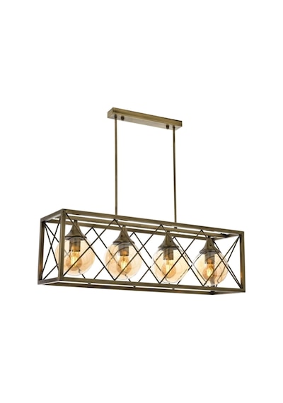 Av-60127-4ey Eskitme Kaplama Modern Avize E27 Metal Cam 80x25cm Çok Renkli