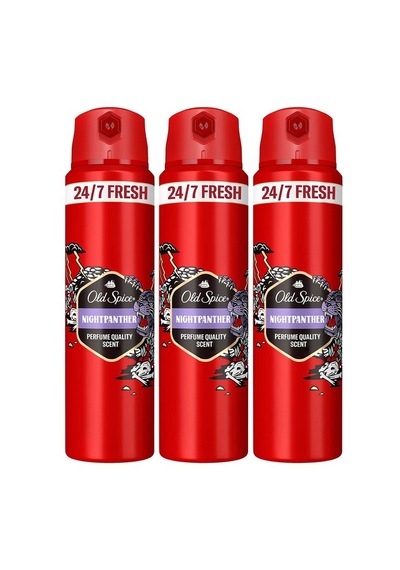 Old Spice Night Panther Erkek Sprey Vücut Deodorantı 150 Ml X3 Adet