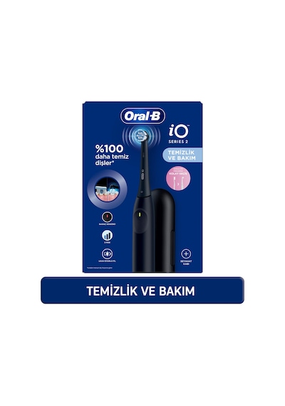 Oral-b İo 2 Şarjlı Diş Fırçası - Siyah, Seyahat Kabı İle