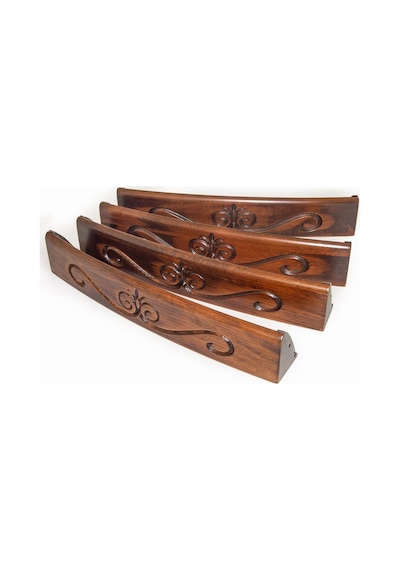 Helena Wood Art Elliptic Oval El Yapımı Masif Ahşap Oymalı Okey Takım