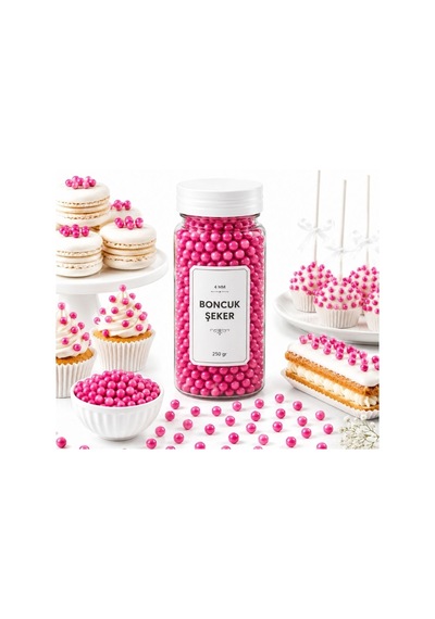 Dr. Gusto 4 Mm Pembe Boncuk Şeker 250 Gr